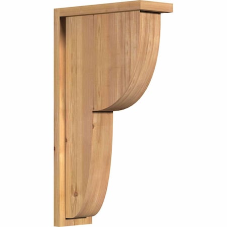 Ekena Millwork Crestline Smooth Corbel w/Backplate, Western Red Cedar, 5 1/2"W x 14"D x 26"H COR06X14X26CRE01SWR